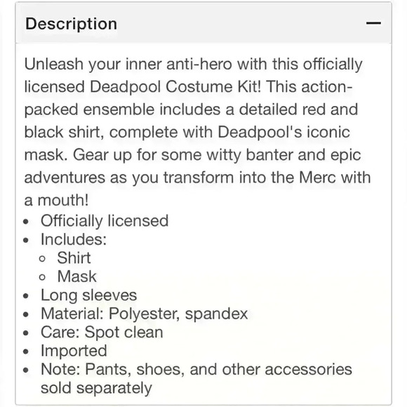 Deadpool costume - Picture 2 of 2